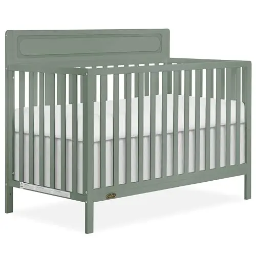 Dream On Me Avery 5-in-1 convertible crib in Meadow Green color